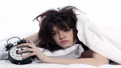 Frau mit Schlafstörungen